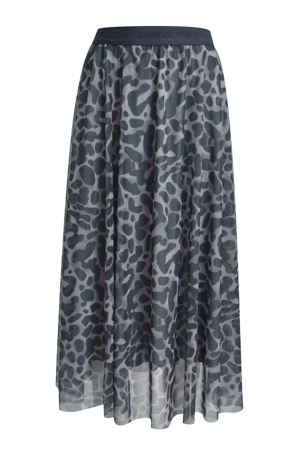 Smith & Soul Roch, Leo Mesh, grey melange print, elastischer Bund, Leomuster
