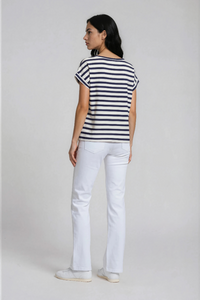 Smith & Soul T-Shirt oversized gestreift marine