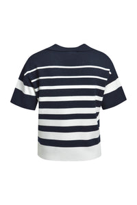 Smith & Soul Kurzarm-Pullover offwhite print