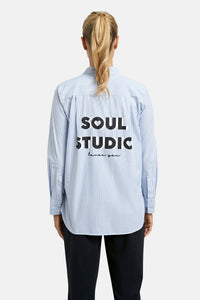 Smith & Soul Bluse gestreift white print