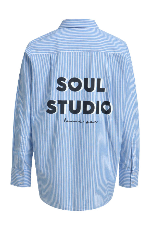 Smith & Soul Bluse gestreift white print