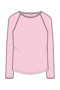 Smith & Soul Longsleeve sugar, rosa, Raglanärmel, Rundhalsausschnitt, Langarmshirt