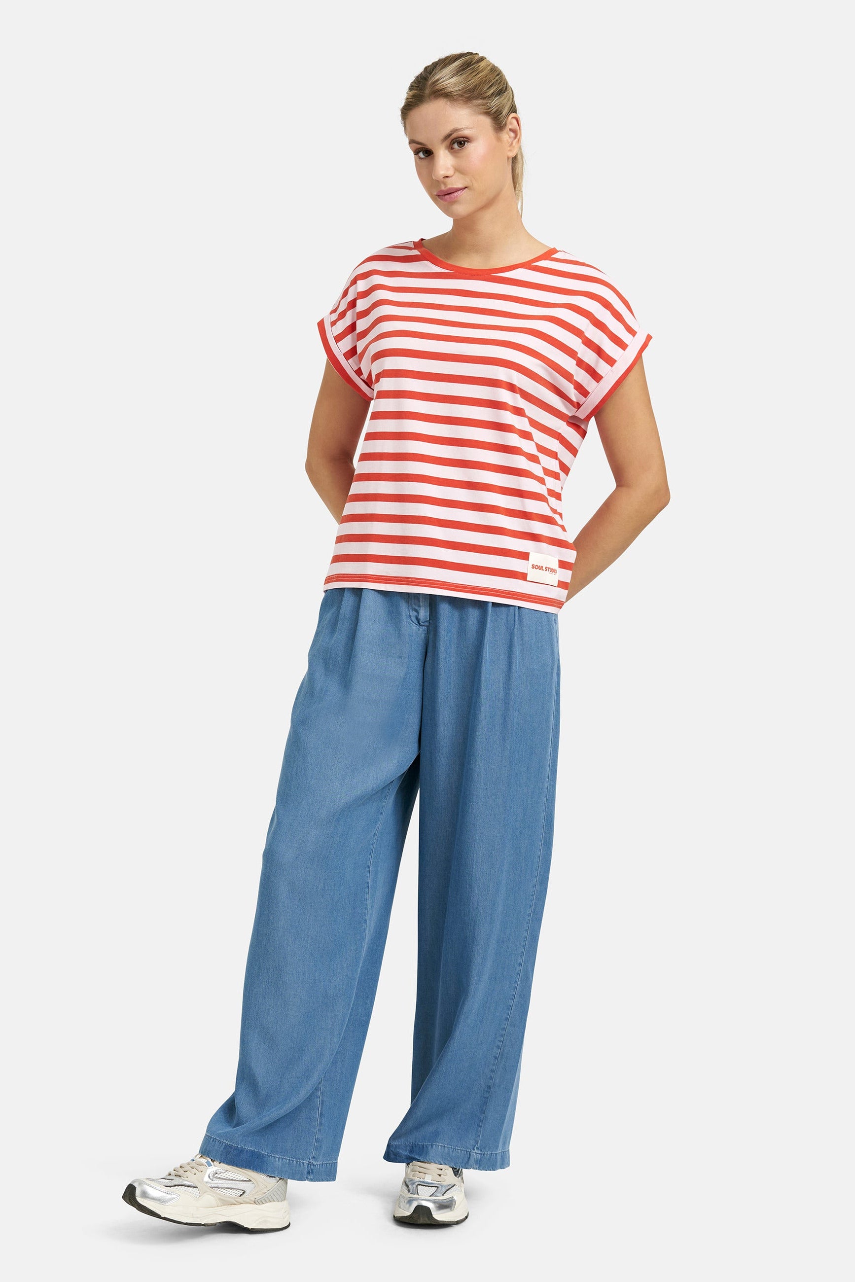 Smith & Soul T-Shirt oversized gestreift sugar
