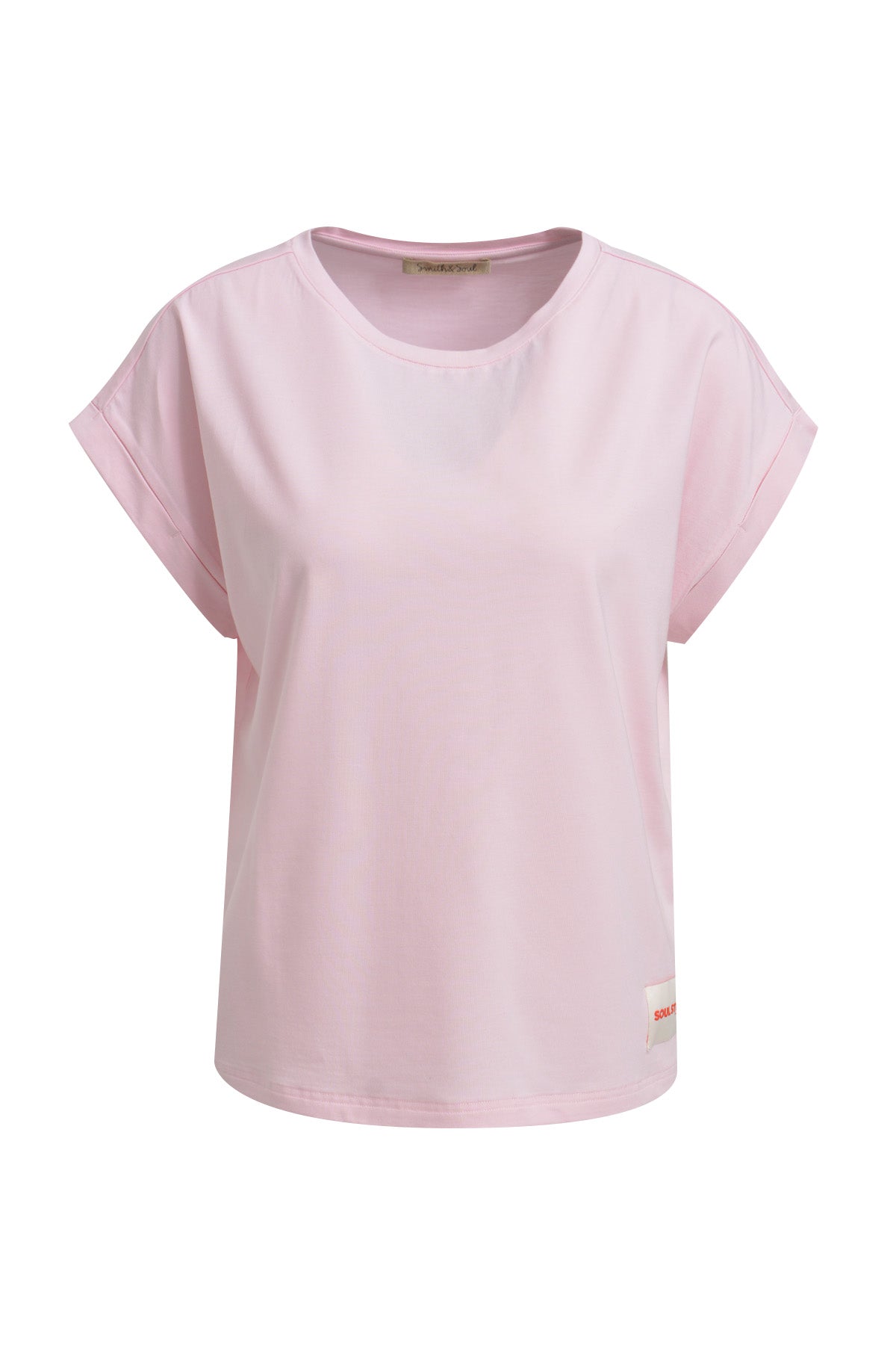 Smith & Soul T-Shirt oversized sugar, rosa, Rundhalsausschnitt, unifarben