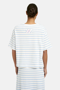 Smith & Soul Boxy T-Shirt gestreift true blue