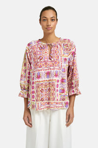 Smith & Soul Boho-Bluse lilac print