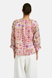 Smith & Soul Boho-Bluse lilac print
