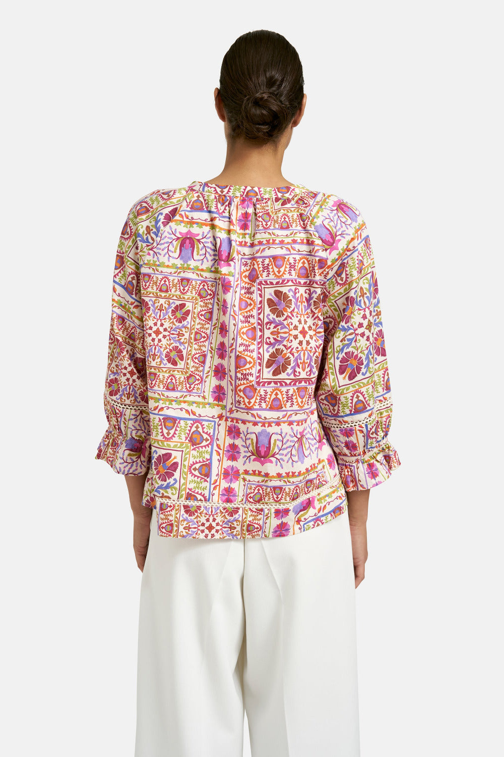 Smith & Soul Boho-Bluse lilac print