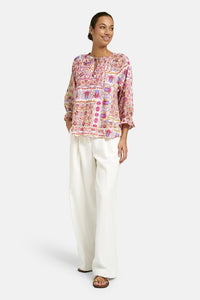 Smith & Soul Boho-Bluse lilac print