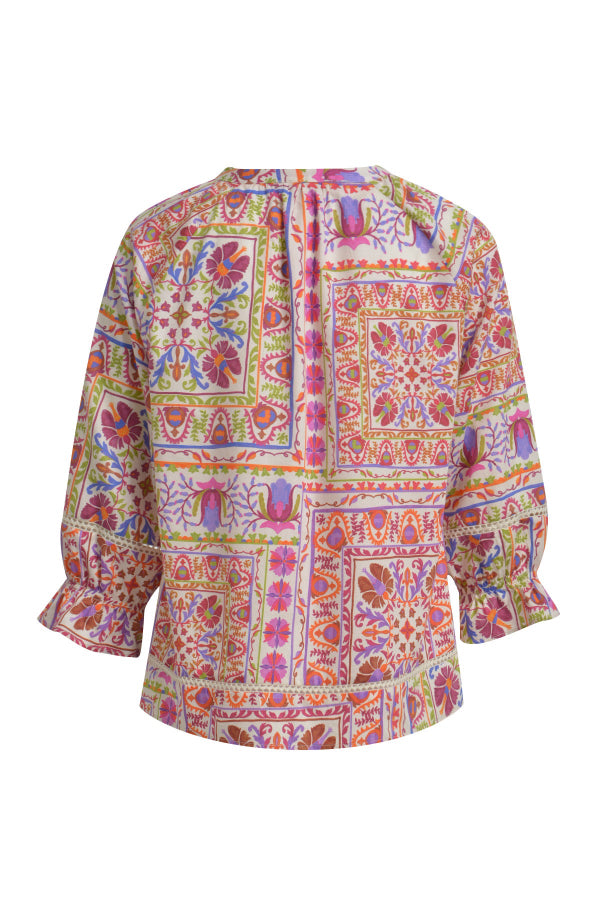 Smith & Soul Boho-Bluse lilac print