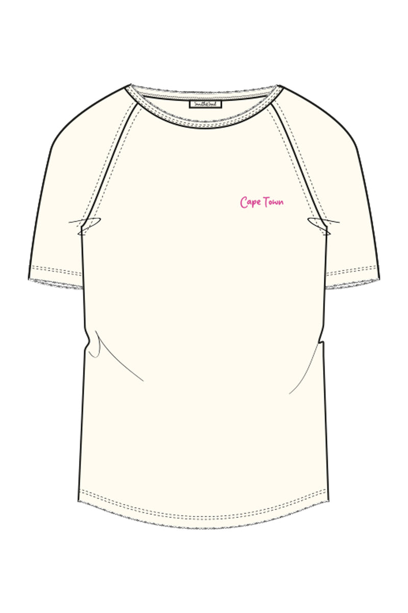 Smith & Soul Kurzarm-Sweatshirt offwhite, Rundhalsausschnitt, Baumwolle