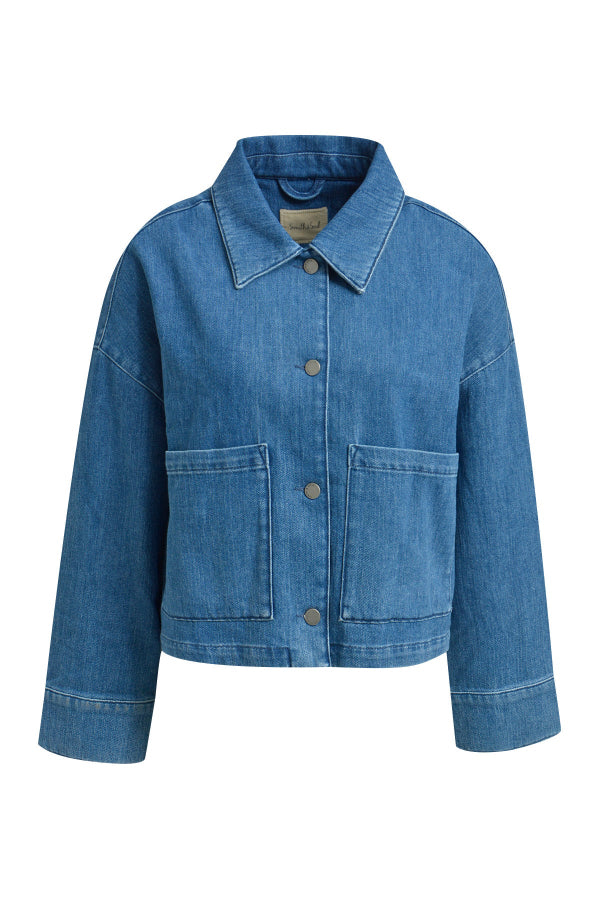 Smith & Soul Jeansjacke denim, mittlere Waschung, große Taschen