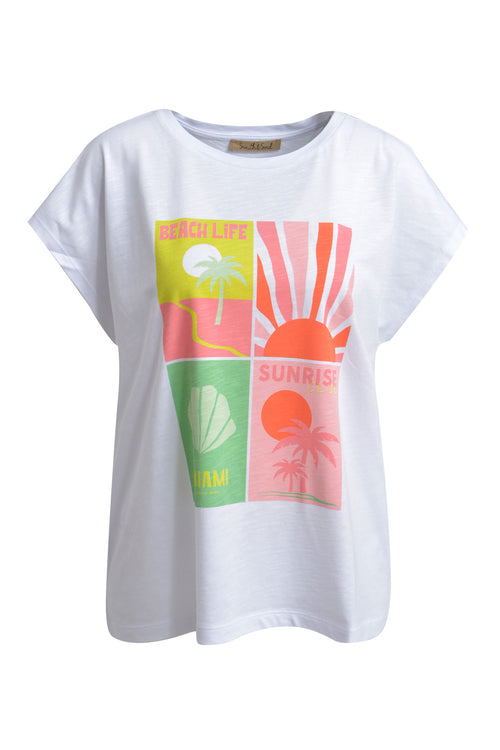 Smith & Soul T-Shirt mit Print, weiß, summer print, bunt