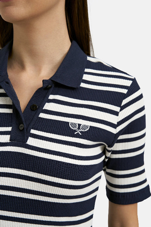 Smith & Soul Mix&Match Polokleid marine print