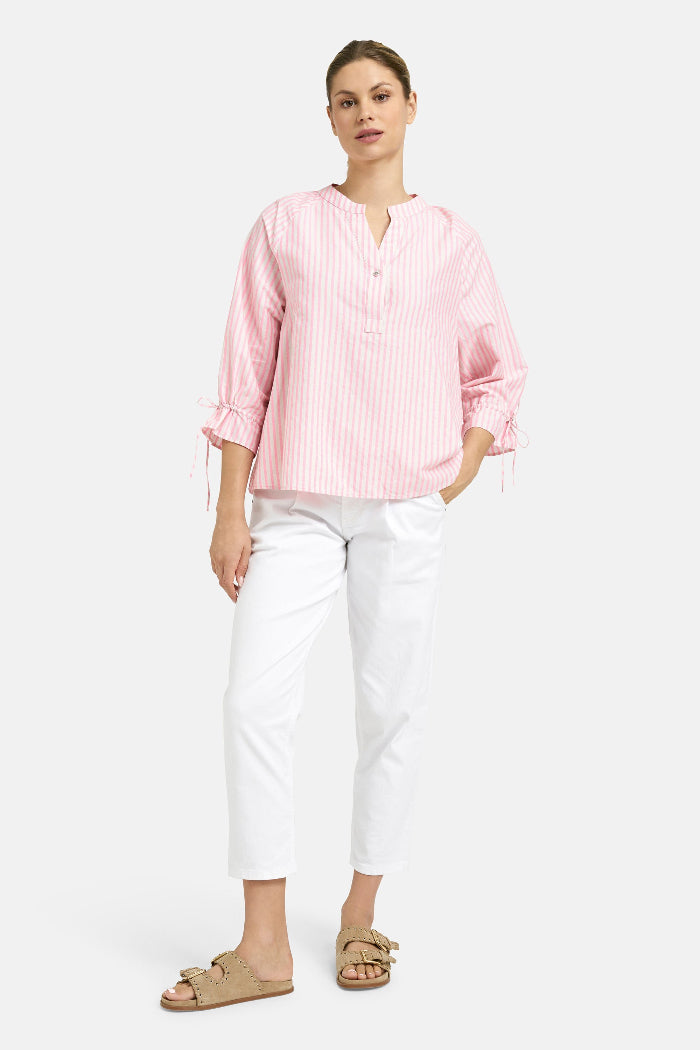 Smith & Soul Bluse gestreift neon pink print