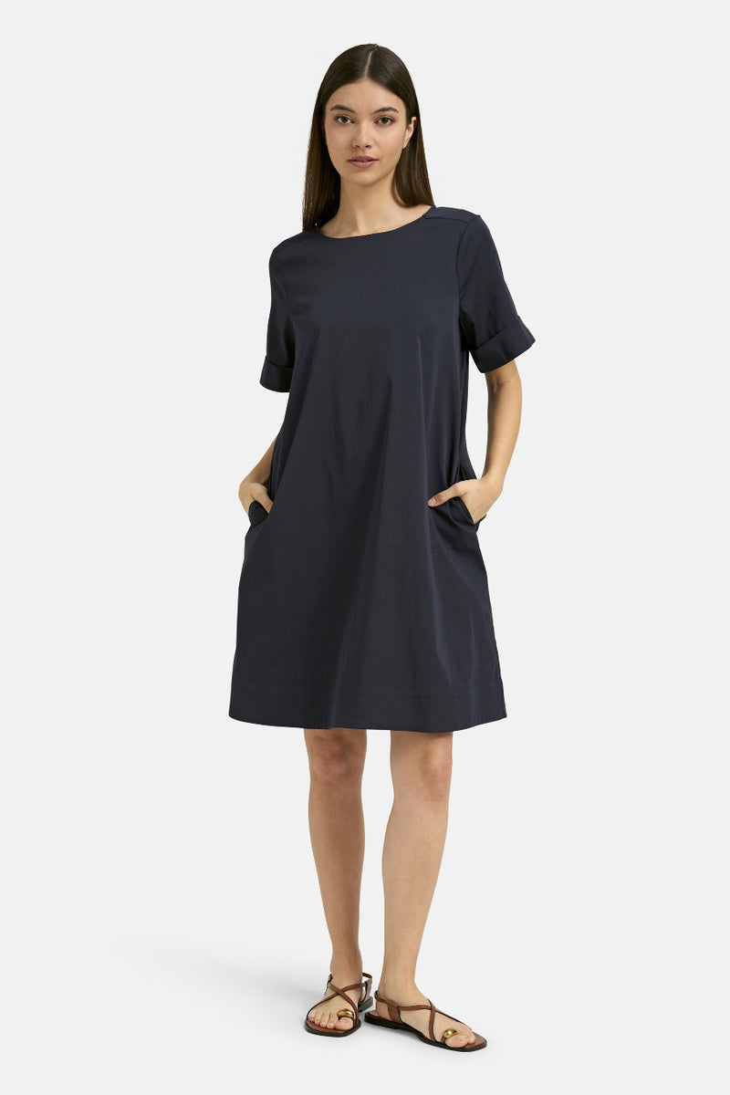 Smith & Soul Sommerkleid marine, dunkelblau, blau, Rundhalsausschnitt, kurzärmlig