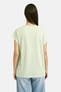 Smith & Soul T-Shirt oversized gestreift spring green