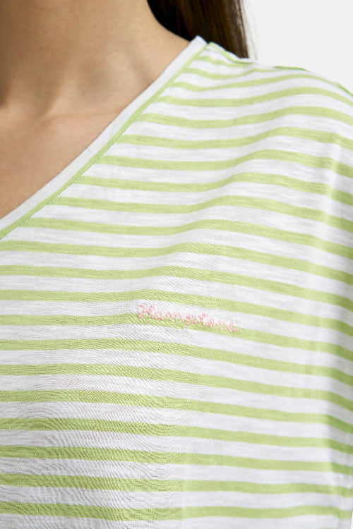 Smith & Soul T-Shirt oversized gestreift spring green
