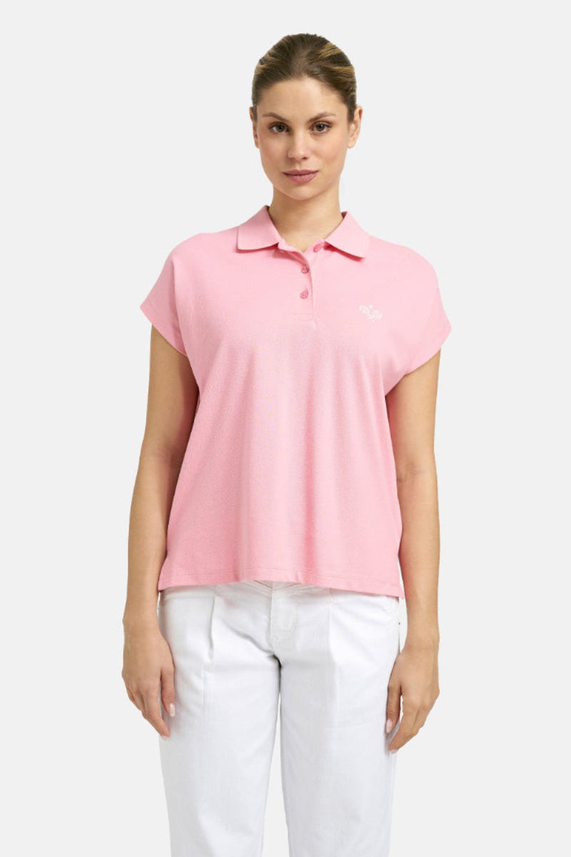 Smith & Soul Oversize Poloshirt bubblegum, pink, Kragen, unifarben