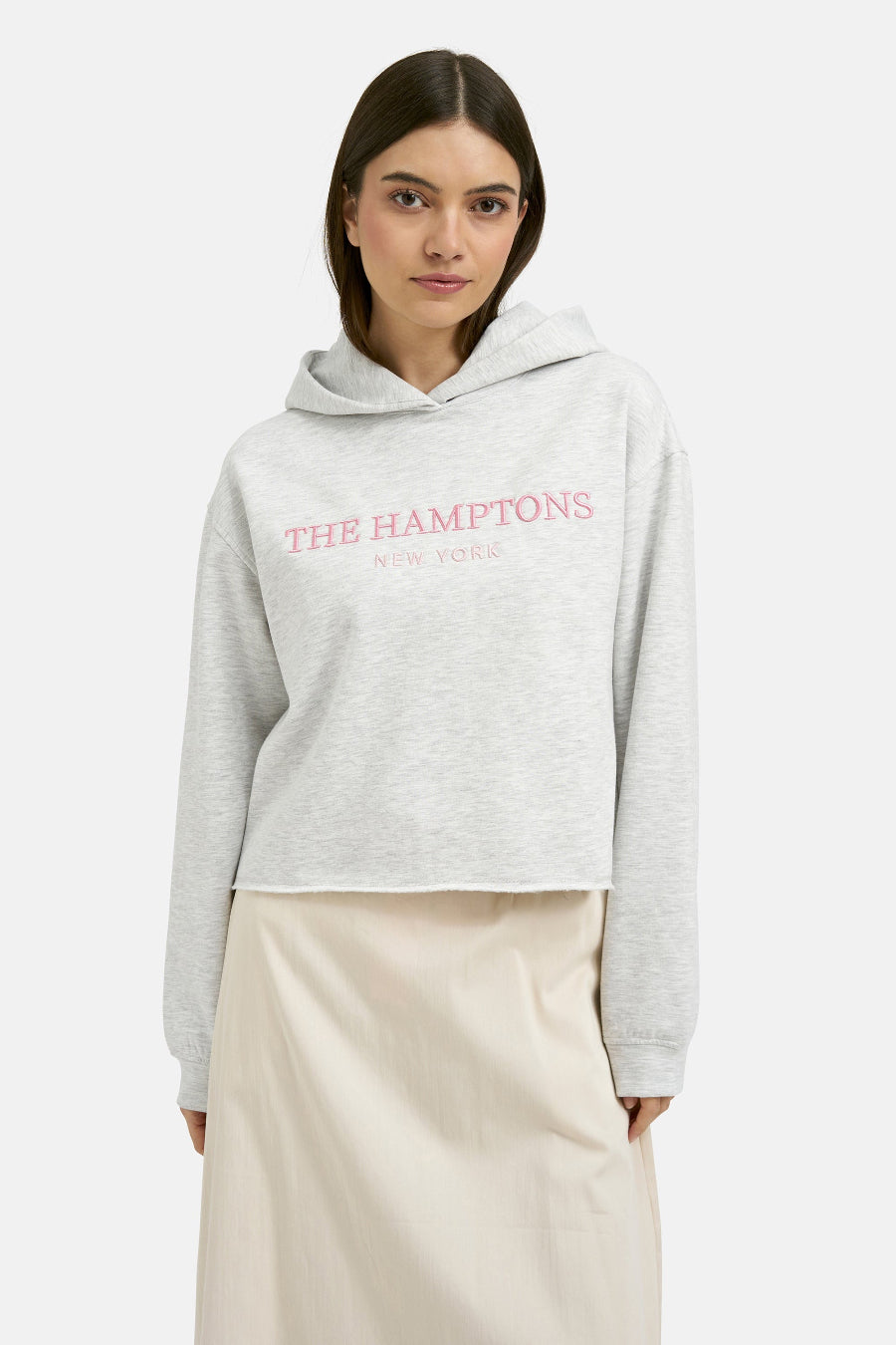 Smith & Soul Boxy Hoodie creamy grey melange