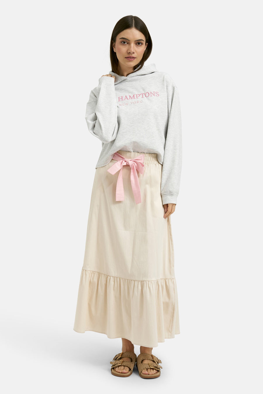 Smith & Soul Boxy Hoodie creamy grey melange
