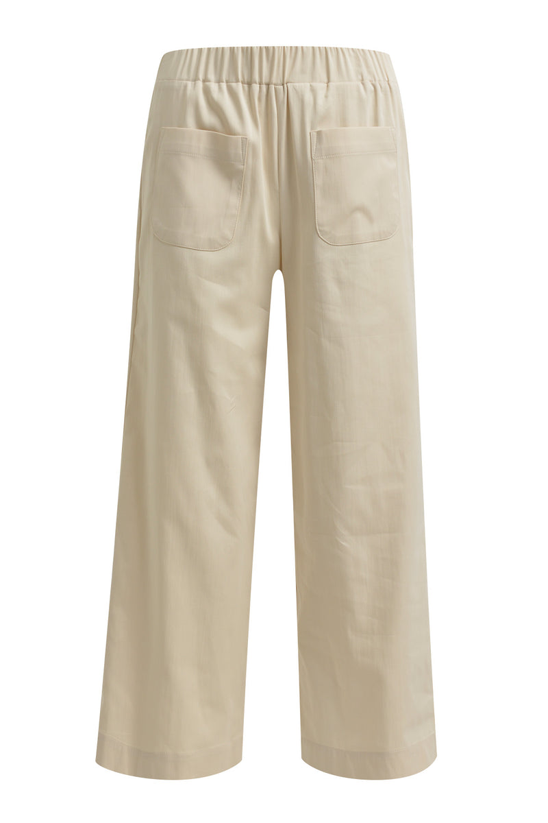 Smith & Soul Culotte Hose beige, wide leg, aufgesetzte Taschen