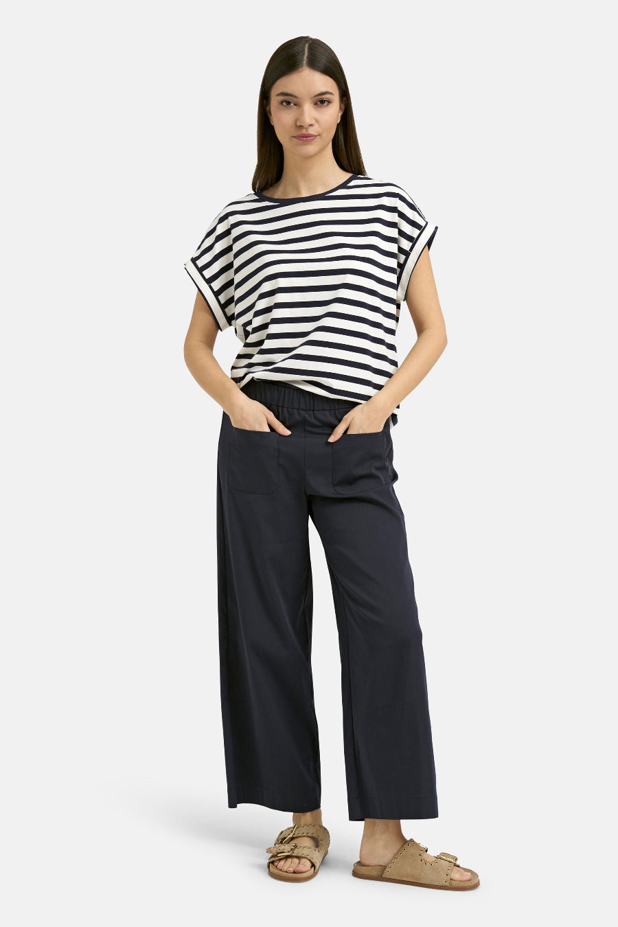 Smith & Soul Culotte Hose marine, dunkelblau, blau, aufgesetzte Taschen