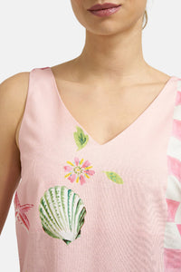 Smith & Soul Trägerkleid powder rosé print