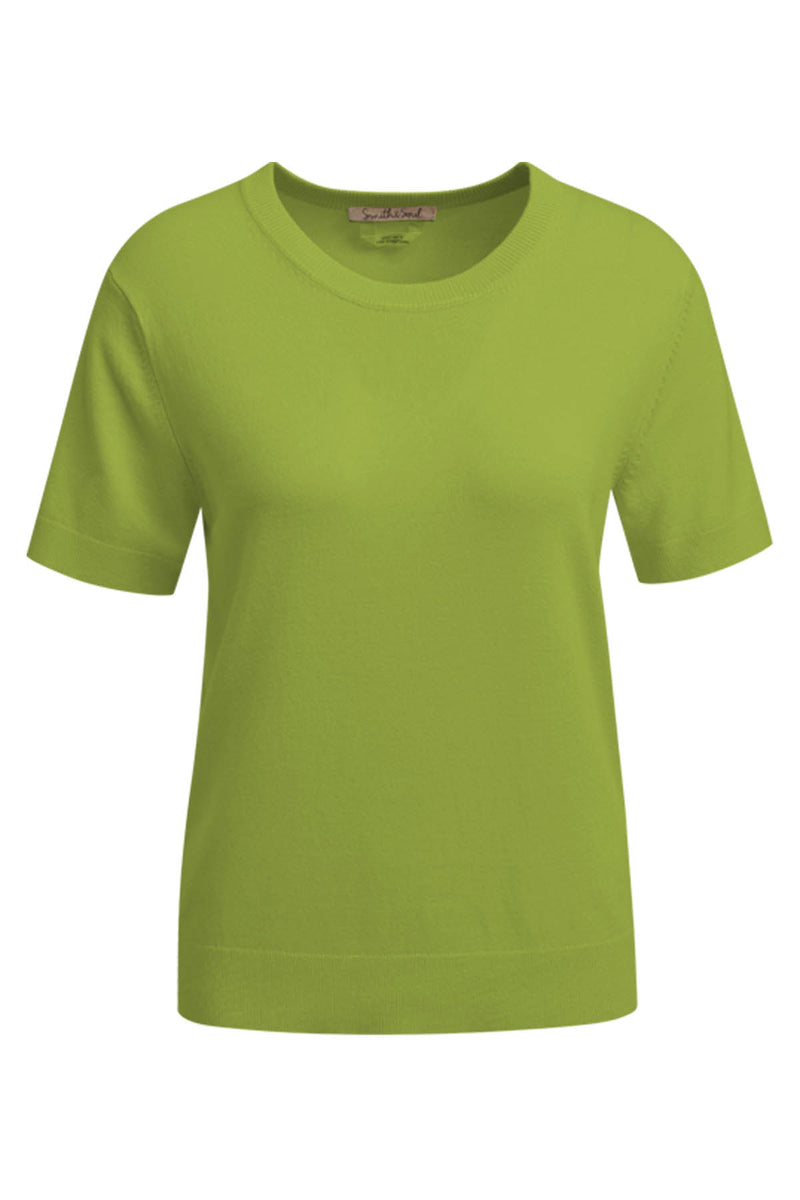 Smith & Soul Kurzarmpullover spring green, grün, kurzärmlig, Rundhalsausschnitt, unifarben