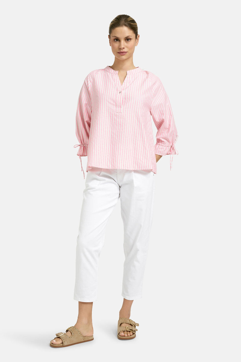 Smith & Soul Cropped Jeans weiß, Passe, verkürztes Bein