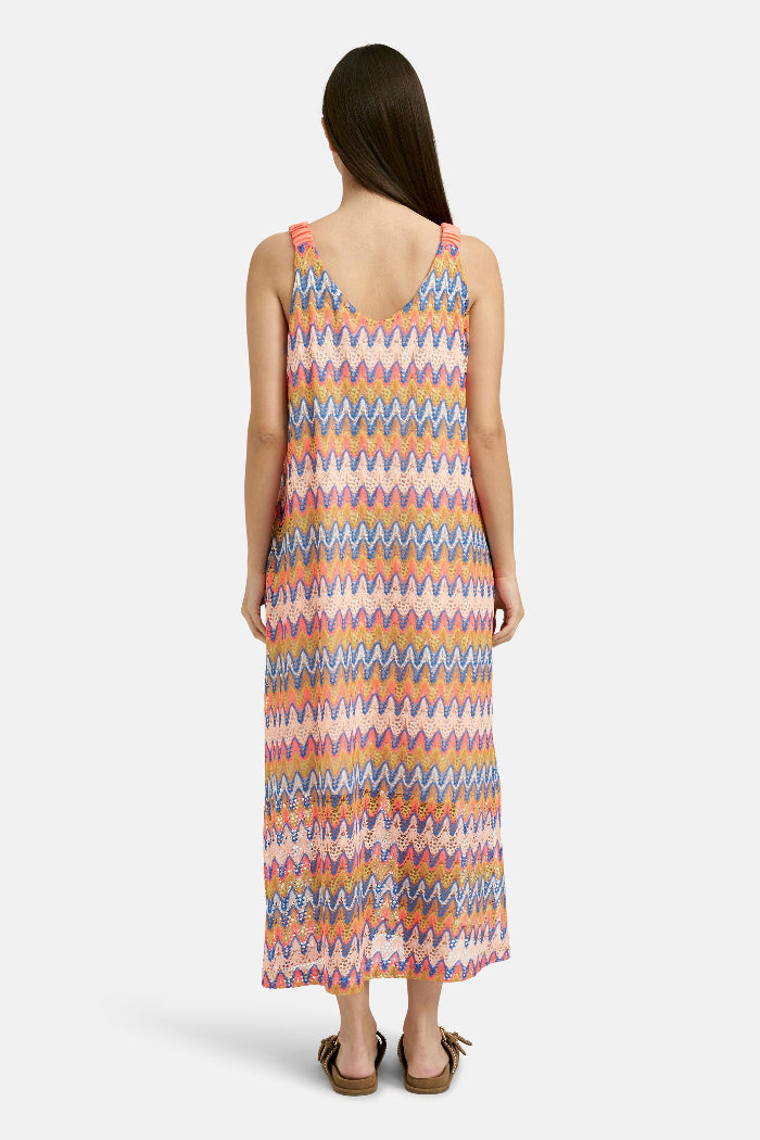 Smith & Soul Trägerkleid aperol print