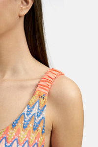 Smith & Soul Trägerkleid aperol print