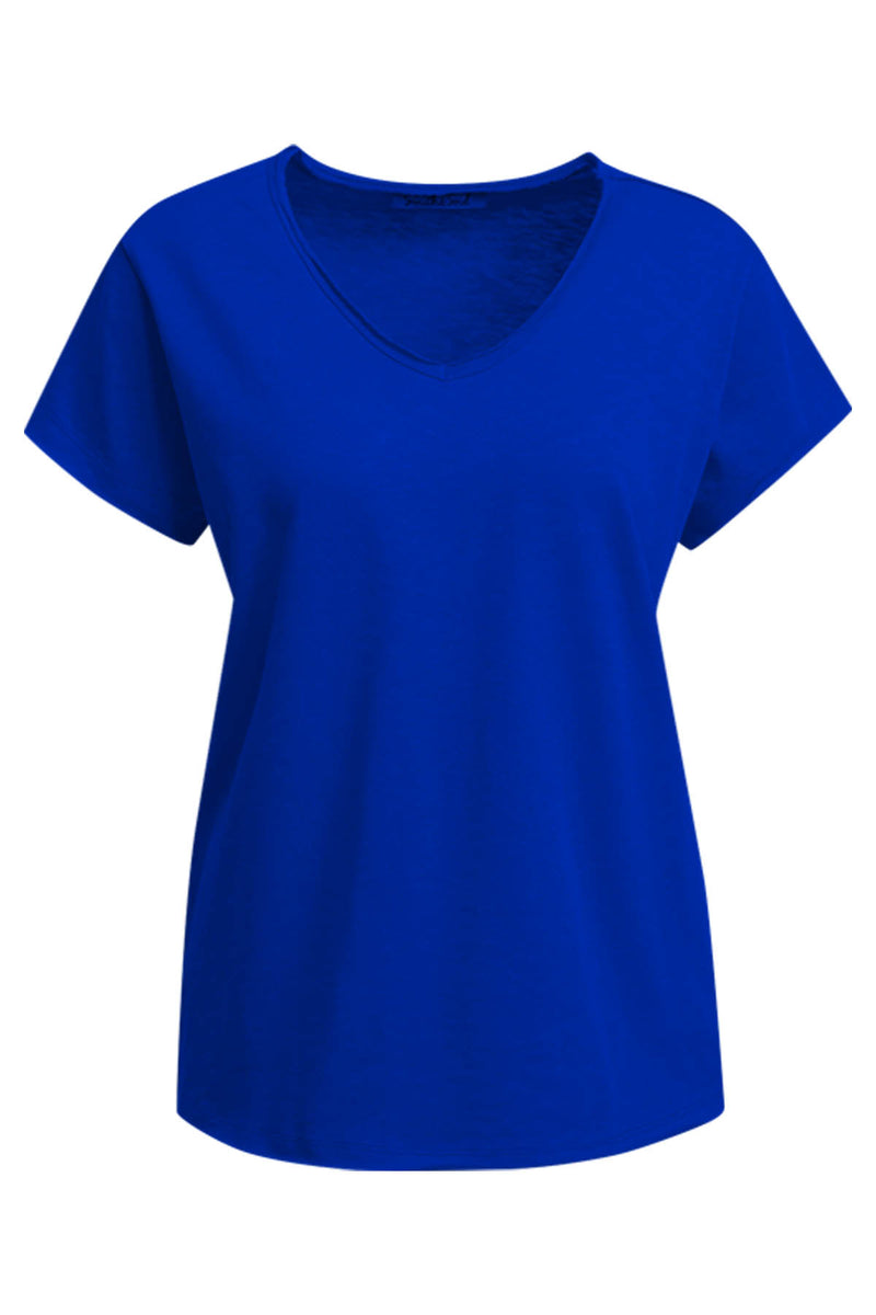 Smith & Soul T-Shirt indigo, blau, kurzärmlig, V-Ausschnitt, Baumwolle