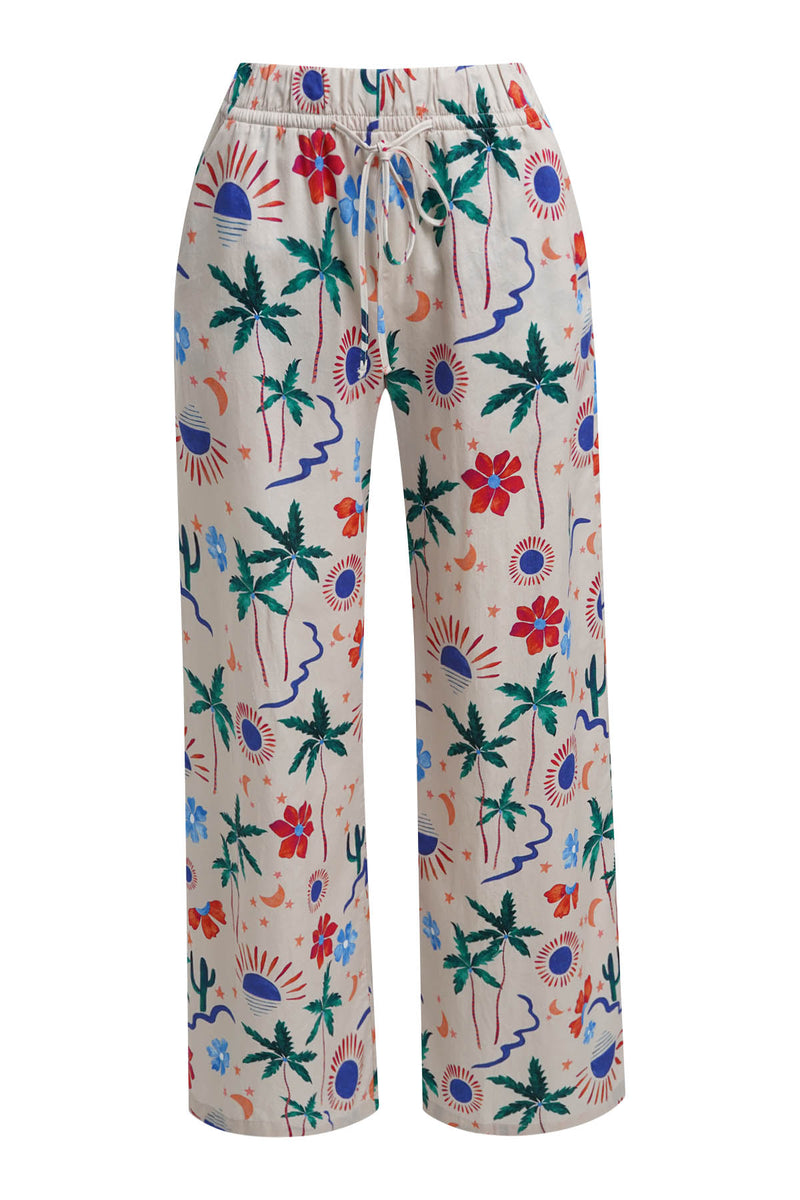 Smith & Soul Hose gemustert beige print, bunt, gemustert, Baumwolle