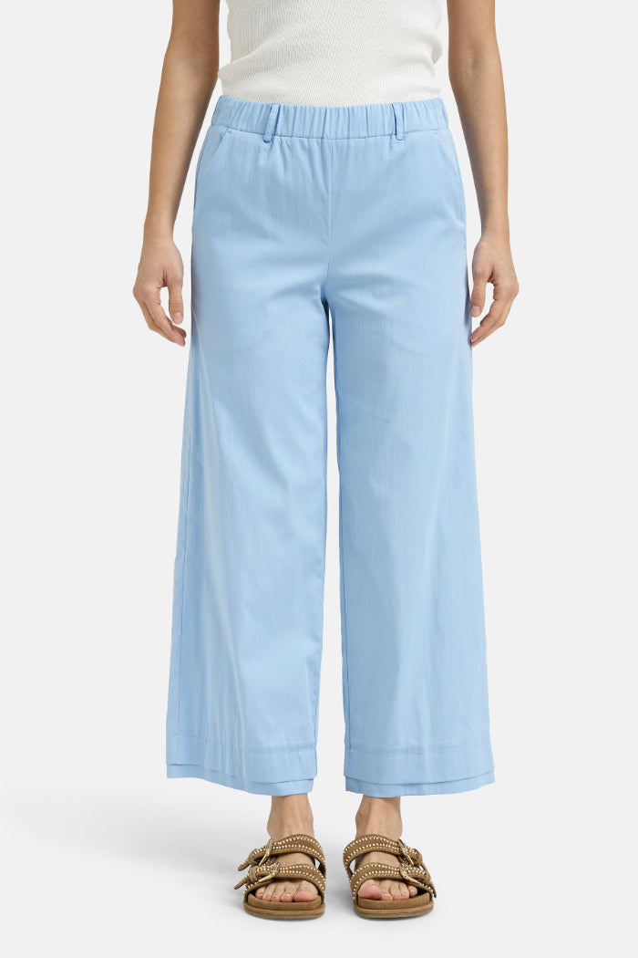 Smith & Soul Culotte Hose true blue, blau, hellblau, Gummibund, gerades Bein