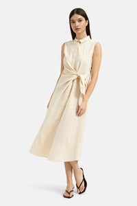 Smith & Soul Kleid geknotet beige