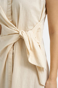 Smith & Soul Kleid geknotet beige