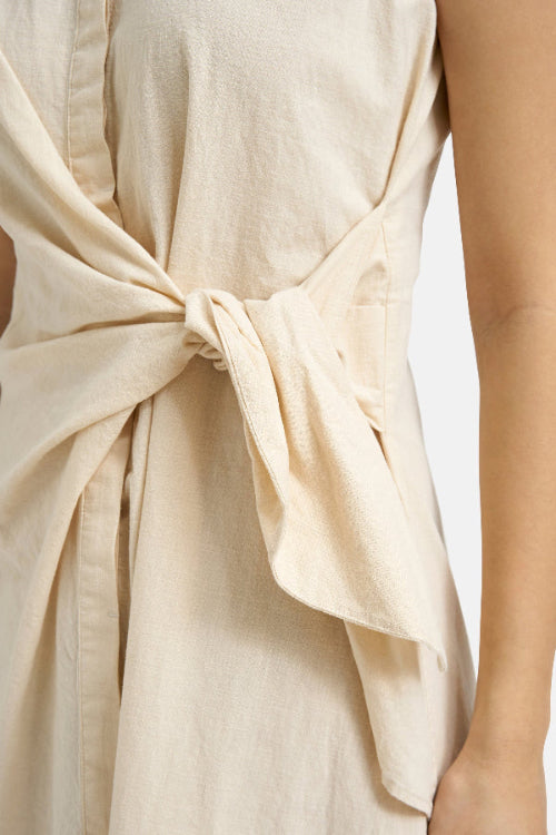 Smith & Soul Kleid geknotet beige