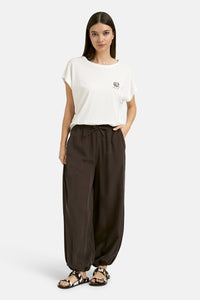 Smith & Soul Hose dark choc, braun, dunkelbraun, unifarben, Gummibund, Lyocell