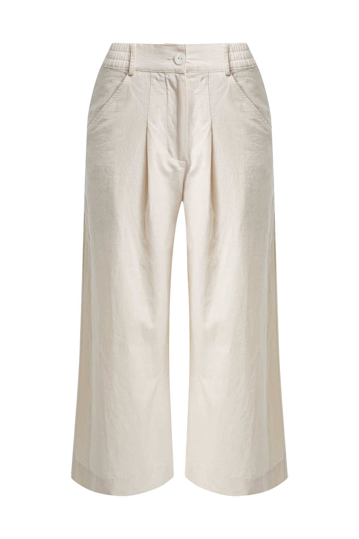 Smith & Soul Bermuda beige, Hose, unifarben, Baumwolle, Leinen
