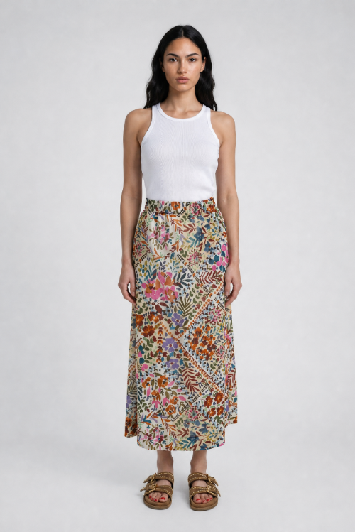 Smith & Soul Rock beige print, bunt, gemustert, Baumwolle, elastischer Bund