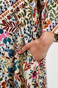 Smith & Soul Hemdblusenkleid beige print