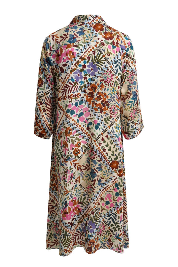Smith & Soul Hemdblusenkleid beige print