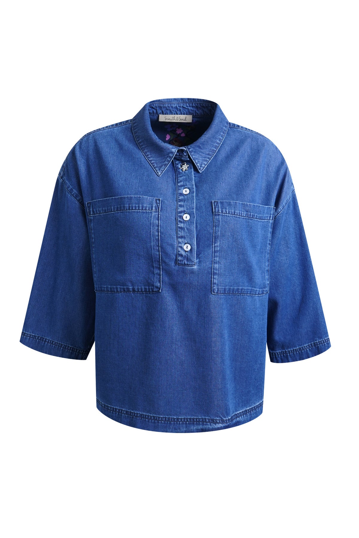 Smith & Soul Polobluse denim