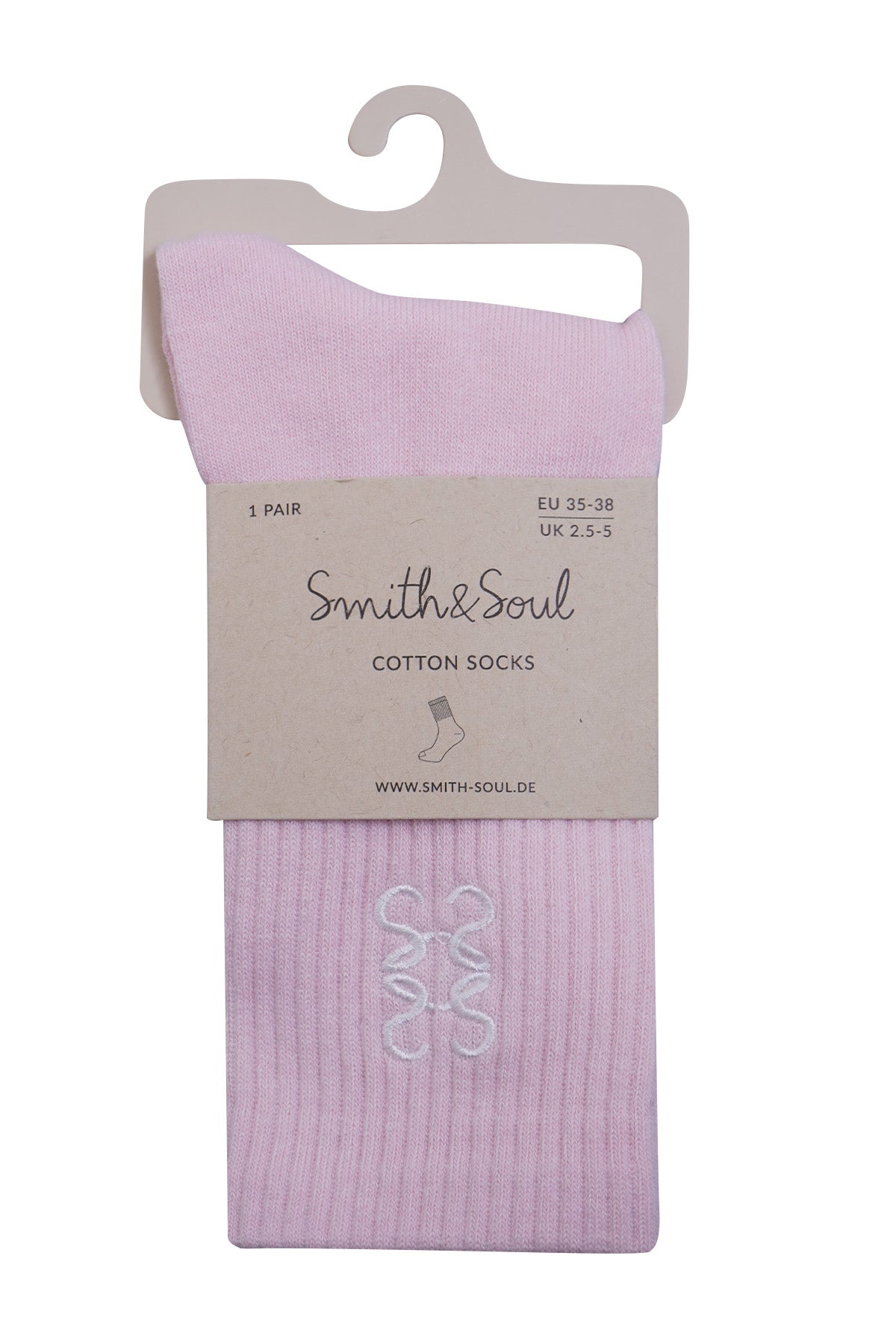Smith & Soul Socken mit Anagramm sugar, rosa, Anagramm weiß