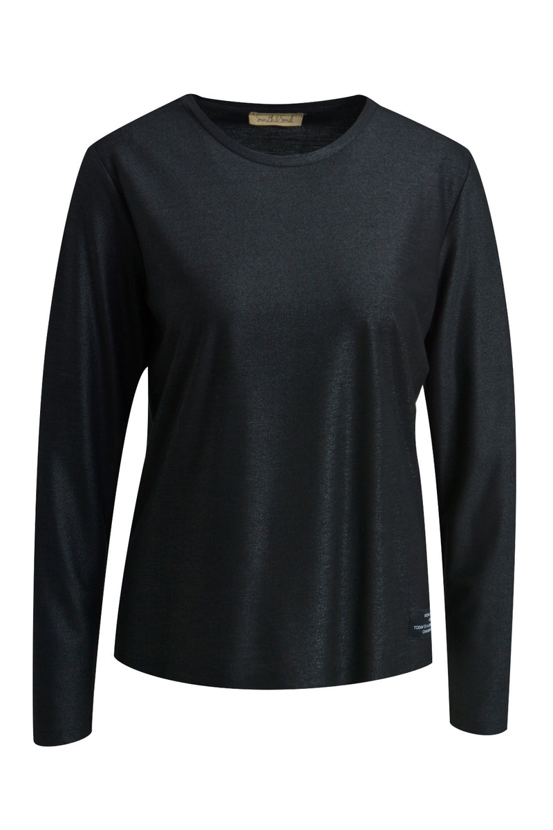 Smith & Soul Longsleeve glitzernd schwarz