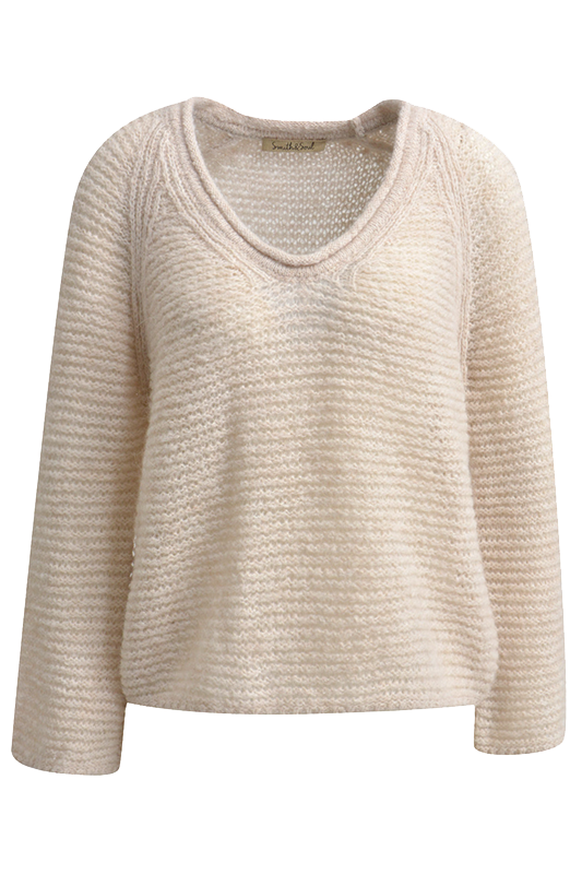 Wollpulli in Beige