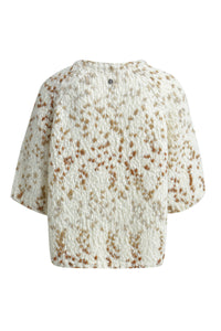 Smith & Soul, Strickpullover, kurzärmlig, offwhite/caramel
