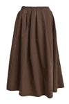 Smith & Soul, Rock, Faltenrock, dark brown, braun, wadenlang