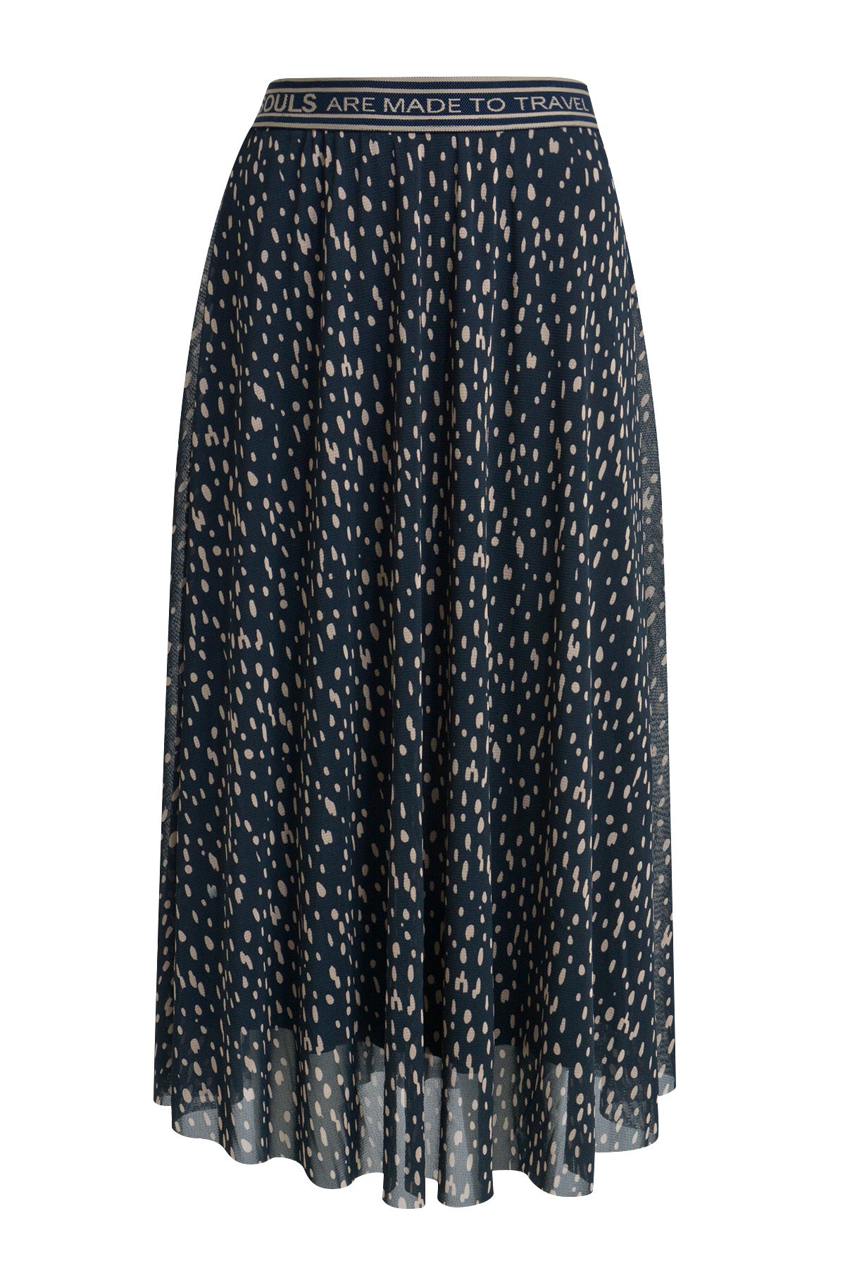 Smith & Soul, Rock, Mesh-Rock, marine print, Gummibund, Midilänge, wadenlang, transparent, Unterrock